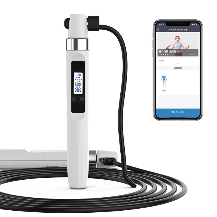 Verstellbar geladener Stahldraht, das Sprungseil unterstützt Smart Sports Home Fitness Counter