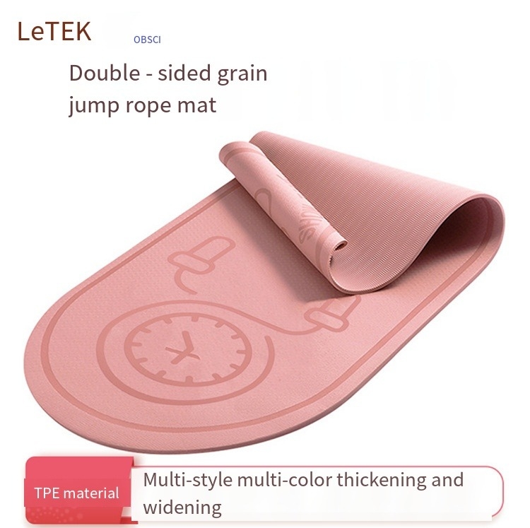 Urich EG0195 TPE-Quadrat-Skipping Pad Pink Wasserdicht / Öko-freundlich Yoga Sprungseilmatte