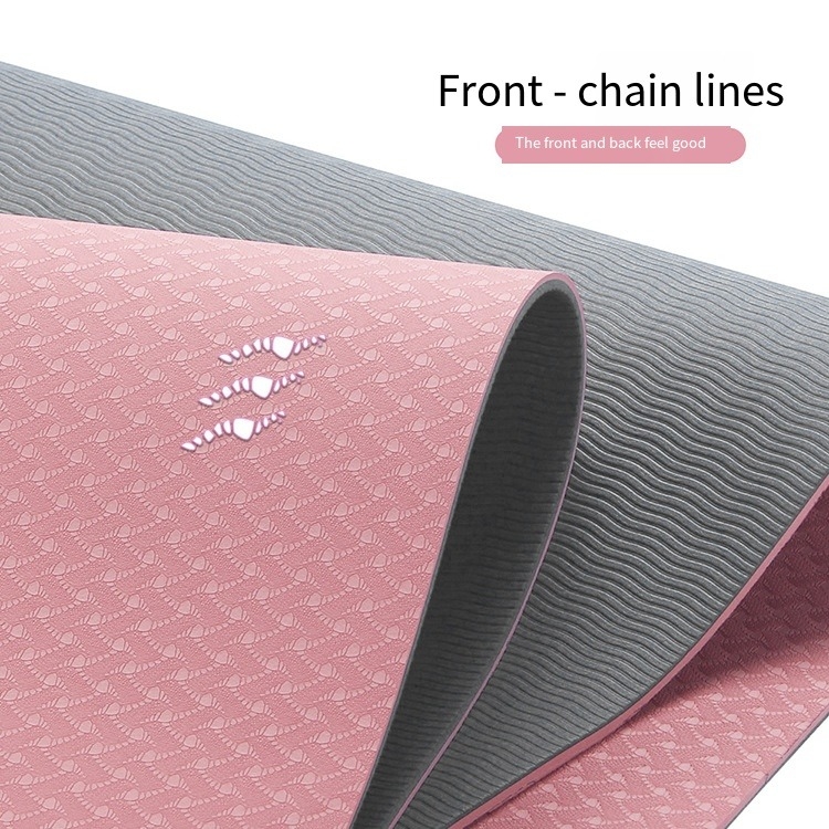 Custom Logo TPE Yoga und Pilates Mat von Urich Modell EG0146 Rosa Farbe 173cm Länge