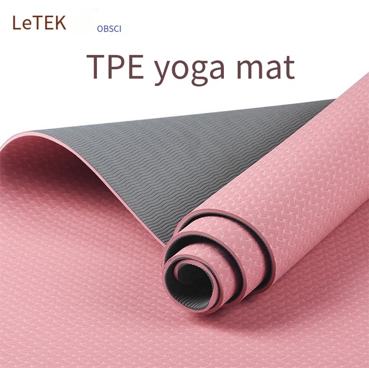 Custom Logo TPE Yoga und Pilates Mat von Urich Modell EG0146 Rosa Farbe 173cm Länge