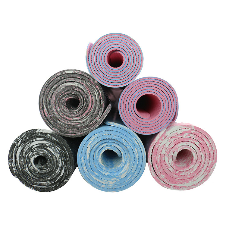 Custom Logo TPE Yoga und Pilates Mat von Urich Modell EG0146 Rosa Farbe 173cm Länge