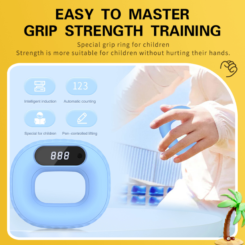 Multifunktionales Fitness-Griff Training Finger Stärke Griff Handgelenk Stärke Elektronischer Zählring Wiederaufladbar