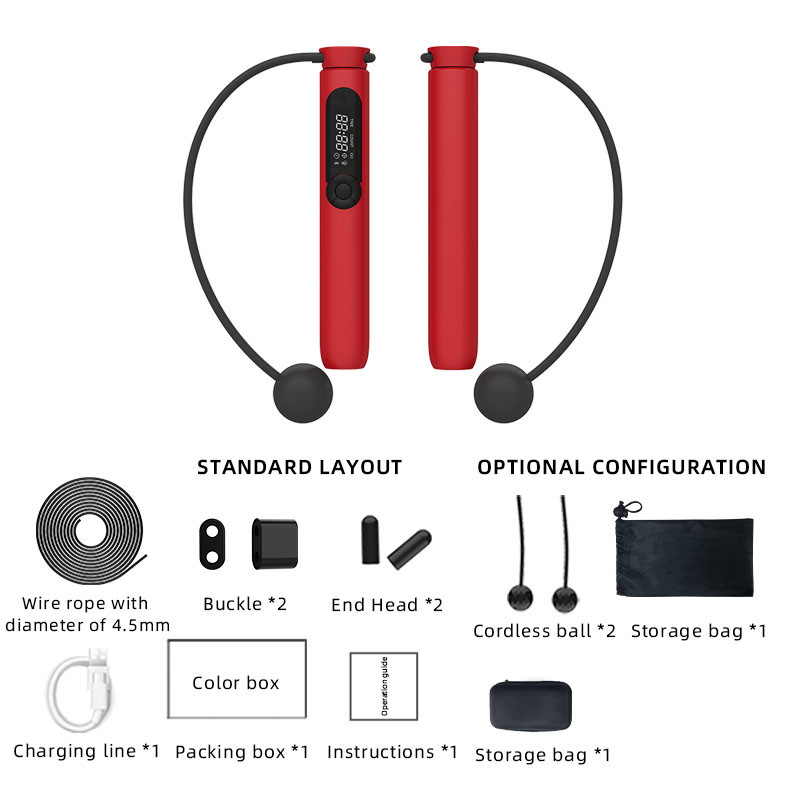 Neue Bluetooth-Verbindung zum Seilspringen, um Gewicht zu verlieren, kann gezählt und aufgeladen werden.