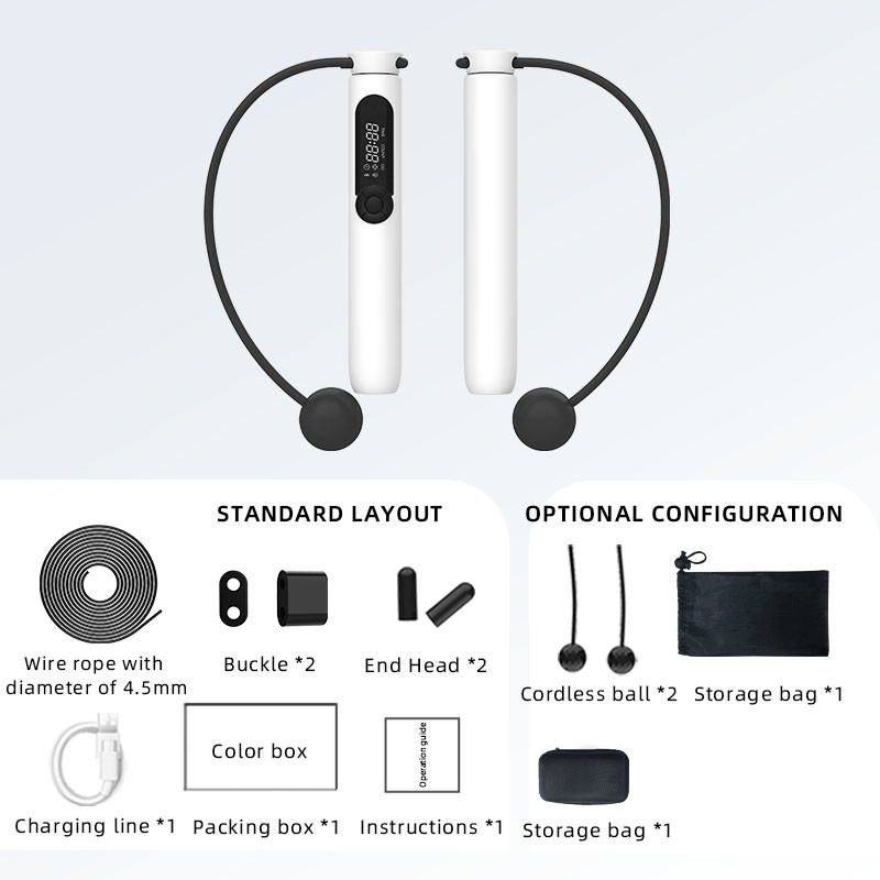 Bluetooth Kabellose Sprungseil Spezielle Innenzählung Fitnessübung zum Abnehmen